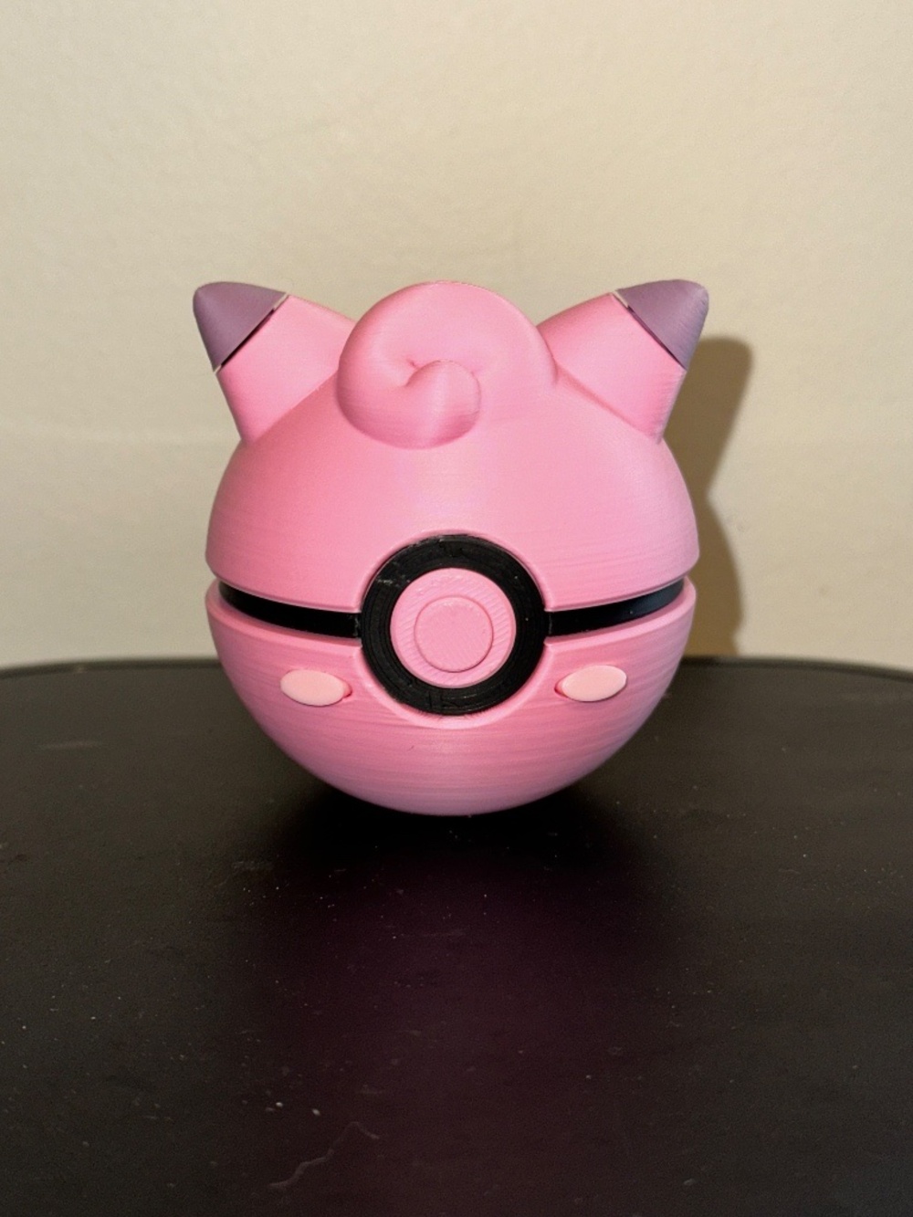 Pink Swirl-Tuft Balloon Sphere Display – 3D Printed Singing Fairy Orb